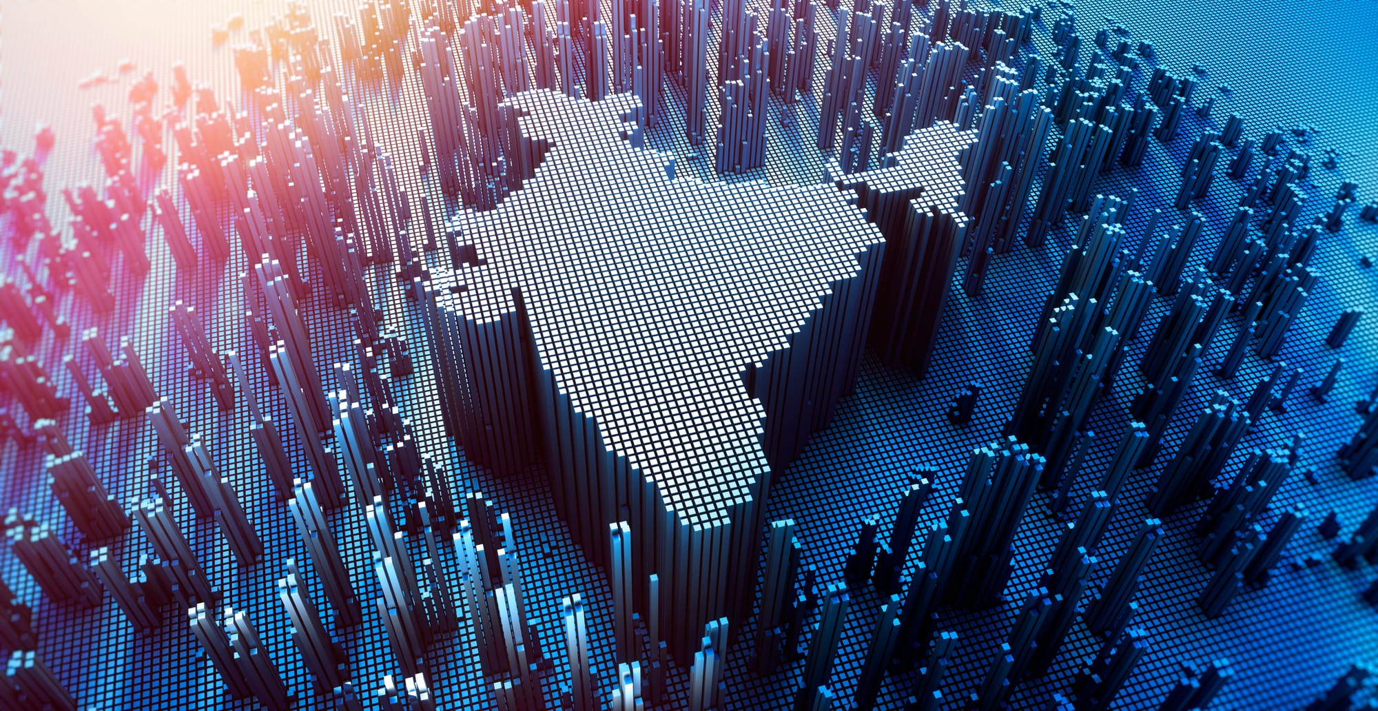 Map of India render.